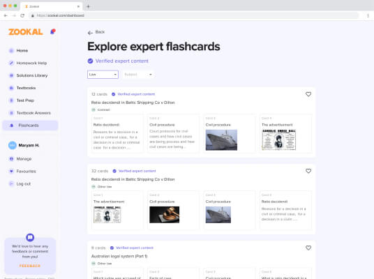 2. Explore verified expert flashcards by subject